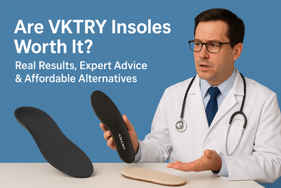 Doctor recommending Biotech Care Winter Wool Insoles for warm, cushioned foot support during winter.